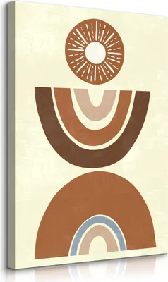 Immagine prodotto di Muralo su tela motivo etnico ABSTRACTION boho per soggiorno ufficio l. 80cm x h. 120cm