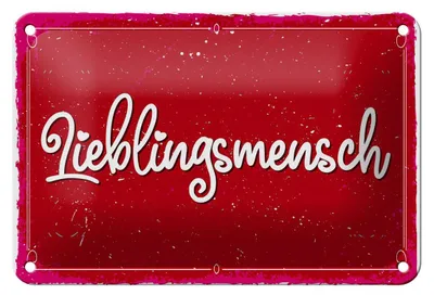 Produktbild von Blechschild Spruch 18x12cm Lieblingsmensch Dekoration
