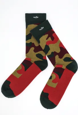 Produktbild von MEGAGROUP 2 Paar Casual Socken Stricksocken 40-44 Strümpfe rot grün für Sport