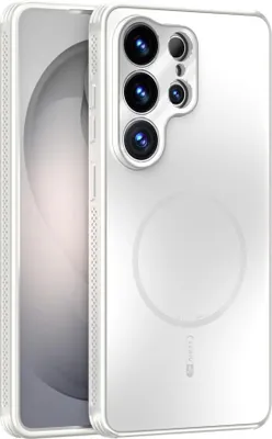 Produktbild von MagSafe Handy Hülle für Samsung Galaxy S26 Ultra mit Linsenschutz Belüftung Weiß