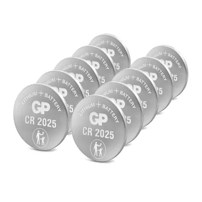 Produktbild von 1x10 GP CR 2025 Lithium 3V 10 Stück Knopfzellen 0602025C10
