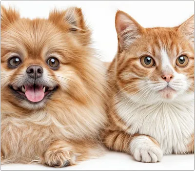 Produktbild von Spritzschutz Herdabdeckplatte Schneidebrett aus Glas Hund und Katze 1-Teilig (60x52cm)