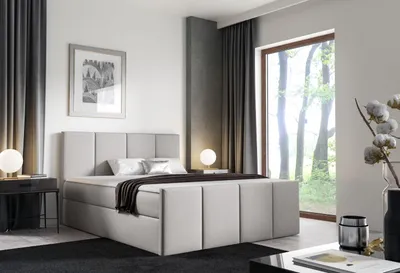 Obrázek produktu pro Postel s matrací a roštem LOLA - 200x200, béžová 1 + topper