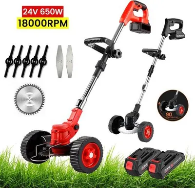 Obrázek produktu pro Elektrická sekačka na trávu 650 W, přenosná, dobíjecí