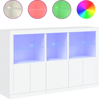 Obrázok produktu pre Komoda s LED svetlami biela 162x37x100 cm