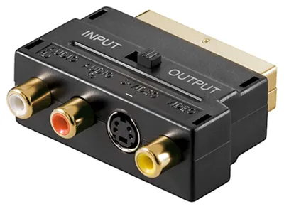 Immagine prodotto di goobay Scart zu Composite Audio Video und S Video Adapter IN/OUT 21 polig (Bulk)