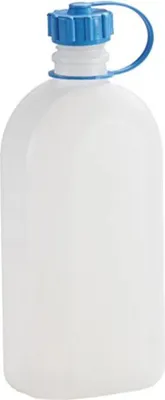 Image de hünersdorff Bouteille en plastique / Bouteille à boire / Bouteille de réserve avec bouchon à vis étanche, résistante aux produits chimiques et alimentaires, 1,5 litre,  Germany, Naturel