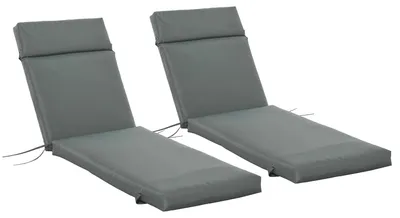 Productafbeelding van Outsunny, set van 2 ligbedkussens, dikke kussens (8 cm) voor tuinligbedden