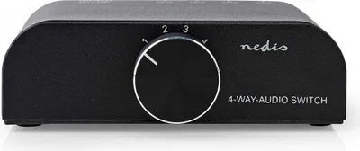Immagine prodotto di Commutatore audio analogico | Porta/e a 4 porte | Ingresso di connessione: 1x ingresso audio 3,5 mm / 3x (2x RCA femmina) | Uscita di connessione: 1x (2x RCA femmina) | Manuale di istruzioni | Metallo | Antracite