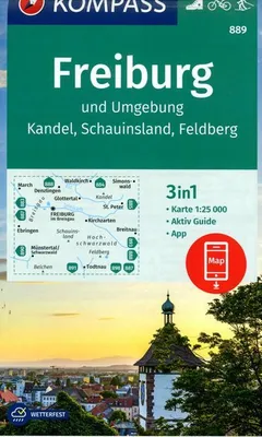Immagine prodotto di Carta escursionistica KOMPASS 889 Friburgo e dintorni, Kandel, Schauinsland, Feldberg 1:25.000