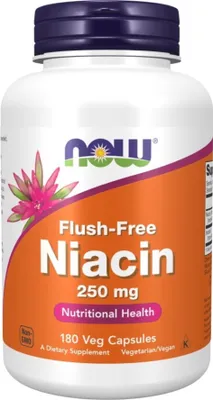 Imagen del producto de NOW Foods Suplementos dietéticos Flushfree Niacin 250 MG, BI7791