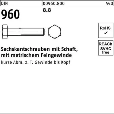 Produktbild von Reyher  Sechskantschrauben DIN 960 8.8 M 24 x 2 x 90 (25 Stück)