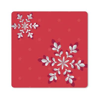 Produktbild von MuchoWow® Mauspad Mousepad Muster - Weihnachten - Pflanzen 20x20 cm - Mousepads - Maus Mat - Pad - Mausunterlage - Desk Mat - Bureauartikeln