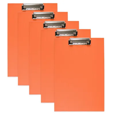 Produktbild von 10 Stück DIN A4 Klemmbretter Schreibbrett Schreibunterlage Klemmmappe Schreibplatte Orange