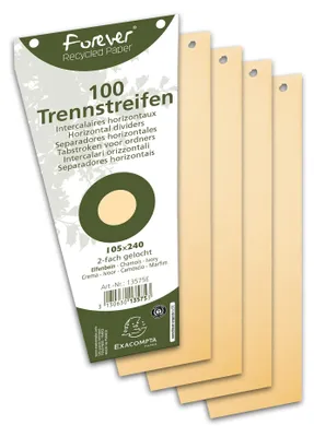 Immagine prodotto di Exacompta divisori a linguetta Forever 100 pezzi Chamois 105x142mm