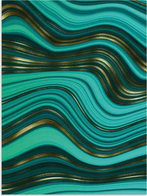 Produktbild von ARTland Wandbild Alu für Innen & Outdoor Marmor Wellen Größe: 90x120 cm
