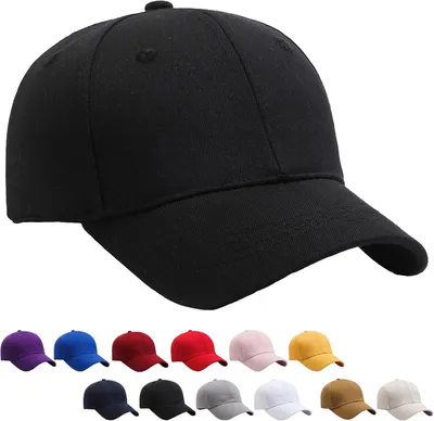 Produktbild von Baseballcap, Baumwoll Baseballcap, Uni, Verstellbar, Einfarbige Sonnenmütze, Einheitsgröße