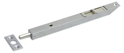 Produktbild von Rohrkantriegel mit Schiebemechanismus verzinkt 160 x 17 x 12 mm abgeschrägt - Pro Stück