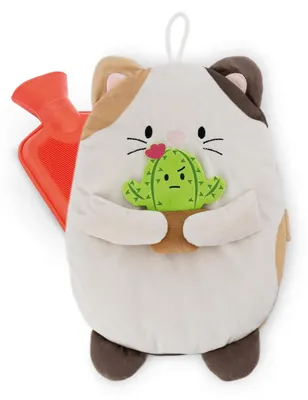 Produktbild von NICI Wärmflasche mymochi Katze Angy Kaktus 300ml 30cm Weiß Kuscheltier ab 10M+