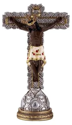 Christus-Buga-Figur aus Harz, handbemalt, 20 cm