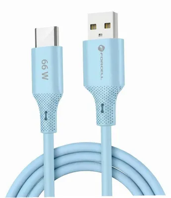 Produktbild von Forcell USB-C Kabel 1m Blau Schnelles Laden
