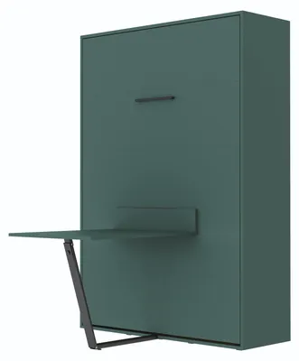 Produktbild von Schrankbett mit.Tisch M3 (55cm Tiefe) 140x200cm Vertikal Steingrün