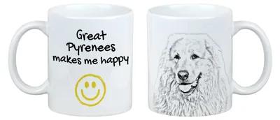 Image de Chien de montagne des Pyrénées, Patou - Tasse avec chien, tasse joyeuse pour les amoureux des chiens, cadeau personnalisé de la marque Art-Dog