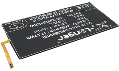 Produktbild von Akku für Huawei S8-701u Li-Pol 3,8 Volt 4650 mAh schwarz.