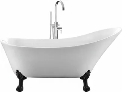 Produktbild von Freistehende Badewanne mit Füßen BALMAIN Löwenfüße SCHWARZ 161 cm