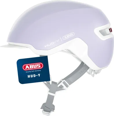 Zdjęcie produktu dla Kask rowerowy ABUS HUD-Y - z magnetycznym, ładowalnym tylnym światłem LED i magnetycznym zapięciem - Stylowy kask miejski do codziennego użytku - dla mężczyzn i kobiet - czysty lawendowy, rozmiar S (51-55 cm)