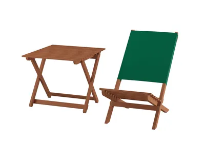 Produktbild von Klappstuhl Strandstuhl Anglerstuhl Gartenstuhl Stuhl zum Zusammenstecken grüner Bezug V-10-352