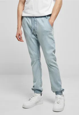 Image de Kalhoty Urban Classics Pantalon de jogging en denim tricoté délavé - S