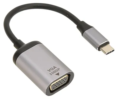 Obrázek produktu pro Adaptér USB-C na VGA z hliníkové slitiny, rozlišení 1920×1200, 60 Hz, stabilní přenos – adaptér typu C na VGA pro notebooky a stolní počítače