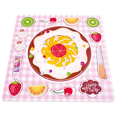 Zdjęcie produktu dla Drewniane puzzle - Ciasto owocowe