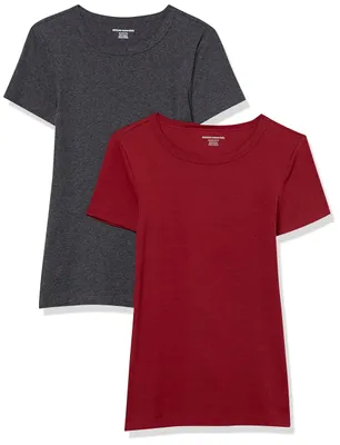 Immagine prodotto di A. T-shirt da donna a maniche corte con scollo rotondo, vestibilità aderente