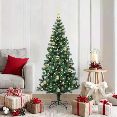 Immagine prodotto di Maison Exclusive - Albero di Natale artificiale illuminato, verde, 150 cm