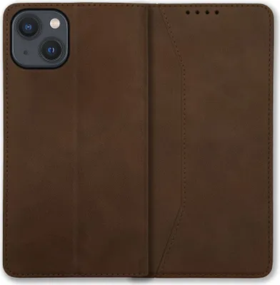Produktbild von Bookstyle 'Premium' Schutzhülle Klapphülle Schutztasche Etui Cover für Apple iPhone 13 - Braun