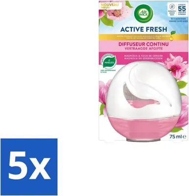 Zdjęcie produktu dla Air Wick – odświeżacz powietrza – Deco Sphere Magnolia & Cherry Blossom – 75 ml – opakowanie ekonomiczne – 5 sztuk