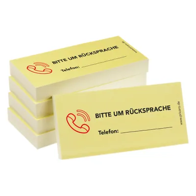 Image de PRICARO Notes repositionnables "Rücksprache Tel", 100 feuilles, 5 pièces