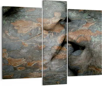 Produktbild von Bild auf Leinwand - Leinwandbild - Frau Mann Kuss Abstraktion - 95x80cm - Wand Bild - Wanddeko - Leinwanddruck - Bilder - Kunstdruck - Wanddekoration - Leinwand bilder - Wandkunst - CB95x80-2279