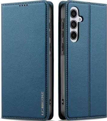 Obrázek produktu pro Magnetické flipové kožené pouzdro pro Samsung Galaxy A26 / A17 5G/4G, s přihrádkou na karty a funkcí stojánku Modrá