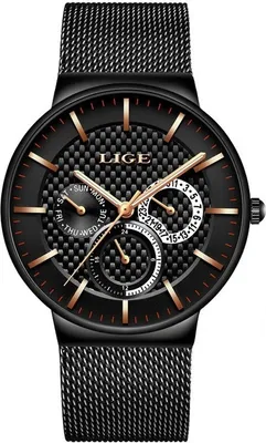 Produktbild von Uhr LIGE MA-4053 - Moderne Herrenuhr in Schwarz KP4053