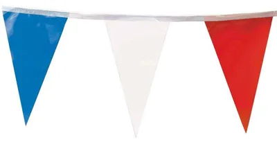 Produktbild von Kunststoff Wimpelkette blau weiss rot