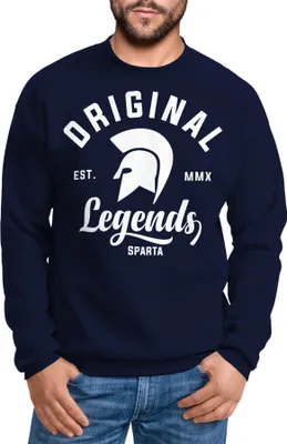Produktbild von Sweatshirt Herren Original Legends Gladiator Sparta Rundhals-Pullover Neverless® navy XXL