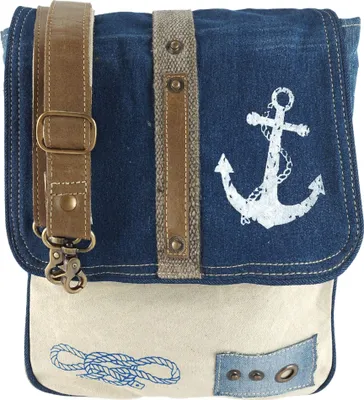 Produktbild von Damen Messenger Bag Umhängetasche Handtasche, aus Jeans/Canvas & Leder Große Crossbody Tasche Schultertasche, Geschenkideen für Frauen