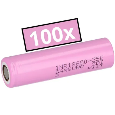 Produktbild von 100x Samsung INR18650-35E 3500mAh 3,7V - 18650 Akku 35E