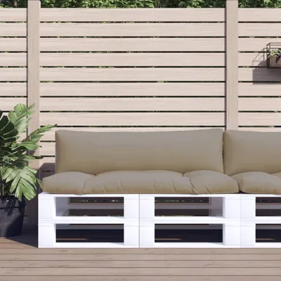 Produktbild von Design Möbel Palettenkissen 2-tlg. Taupe Stoff - Gartenmöbelauflagen DE83047117