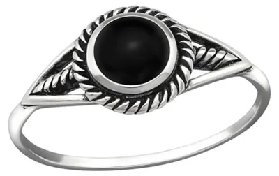 Produktbild von Ring Onyx Silber 925 Damenring 54 (17.2 mm Ø)