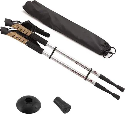 Produktbild von Famanu Nordic Walking Stöcke - Anti-Shock Aluminiumlegierung mit Korkgriff - Verstellbar 70-135 cm