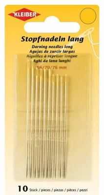 Zdjęcie produktu dla KLEIBER 69912 Zestaw długich igieł do cerowania KLEIBER 10 szt